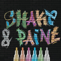 Black Edition Shake & Paint Markers - 6ct Metallic