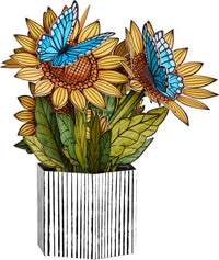 Pop Up Coloring - Sunflowers and Butterflies