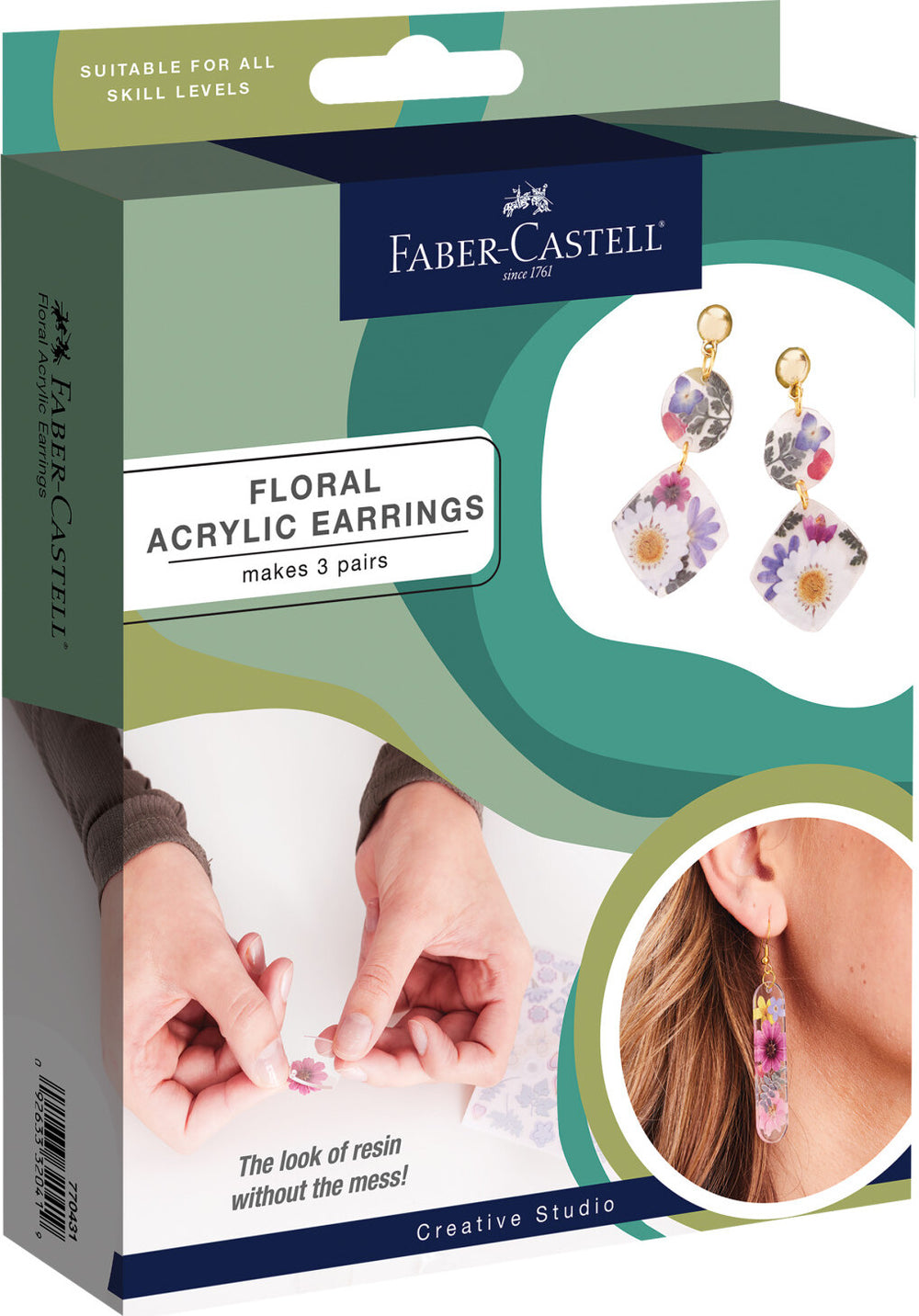Pressed Floral Acrylic Earrings