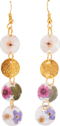 Pressed Floral Acrylic Earrings