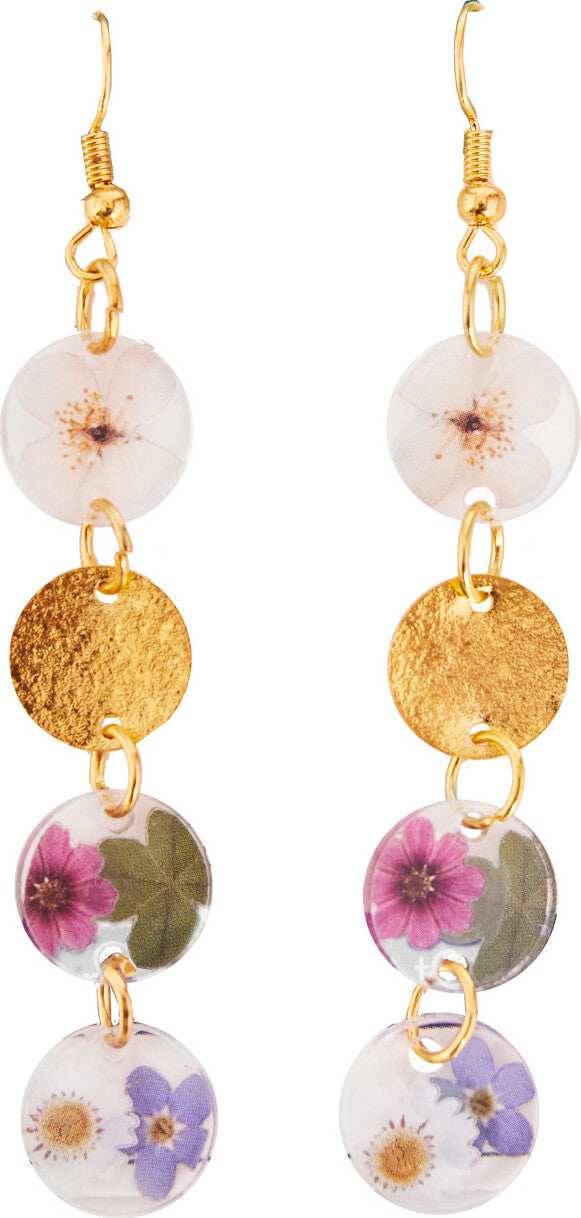 Pressed Floral Acrylic Earrings