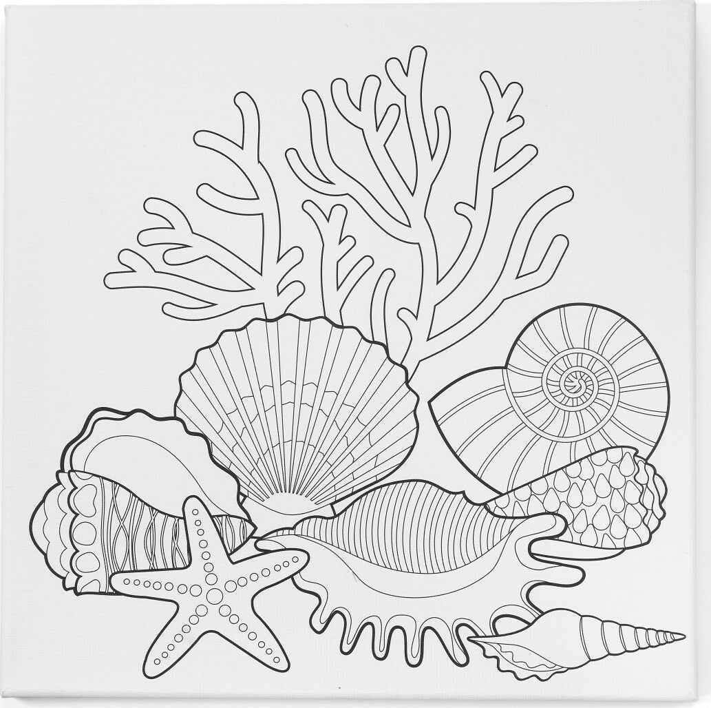 Watercolor Paint by Number Coastal