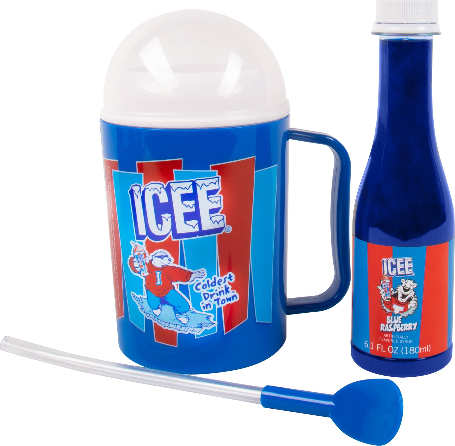 ICEE Making Cup and Raspberry Syrup