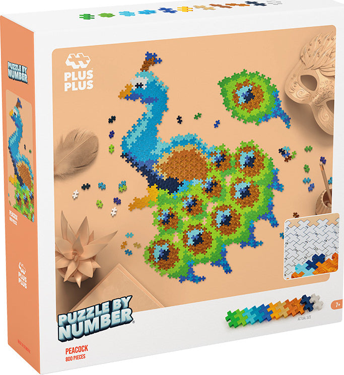 Plus-Plus Puzzle By Number - 800 pc Peacock