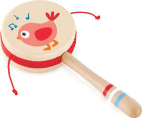 Twittering Bird Drum-Shaped Rattle