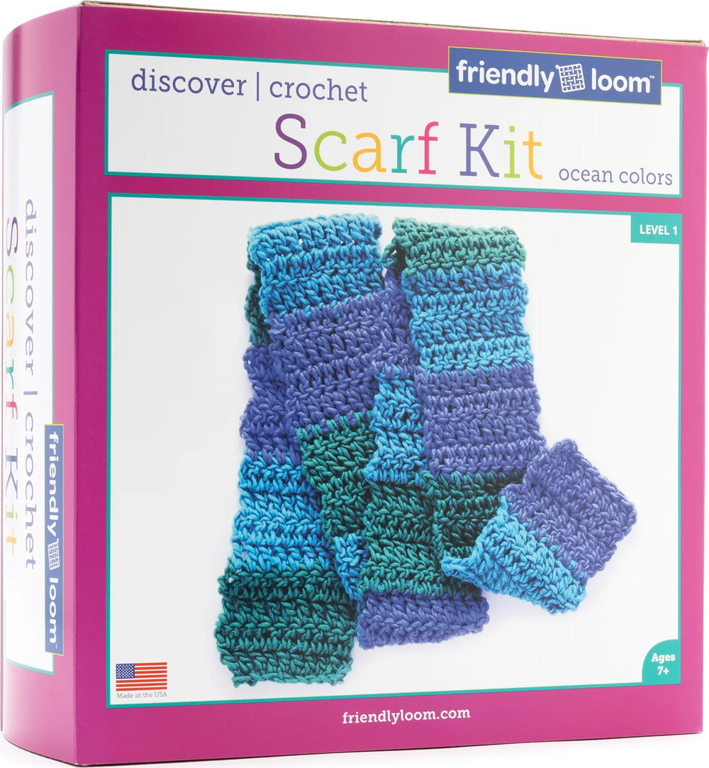 Friendly Loom - Crochet Scarf Kit - Ocean Colors