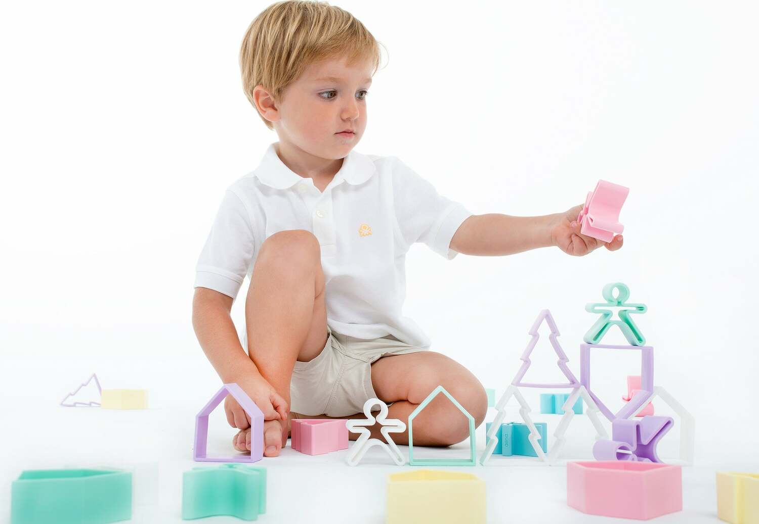 dëna Pastel Kids and Houses 6 Pack