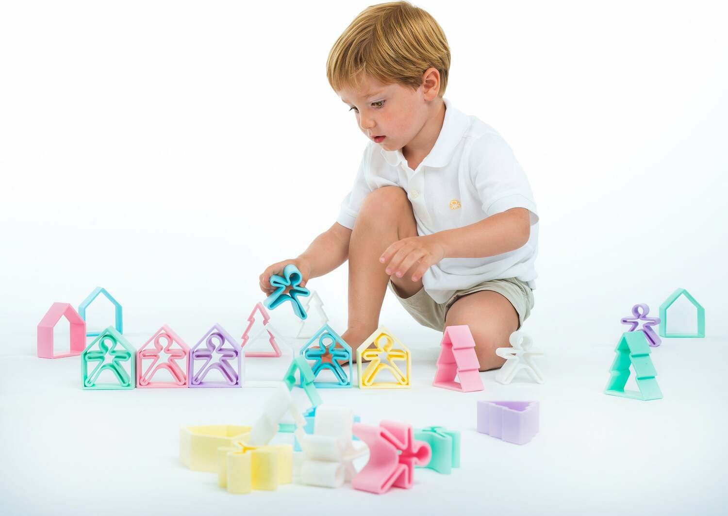 dëna Pastel Kids and Houses 6 Pack