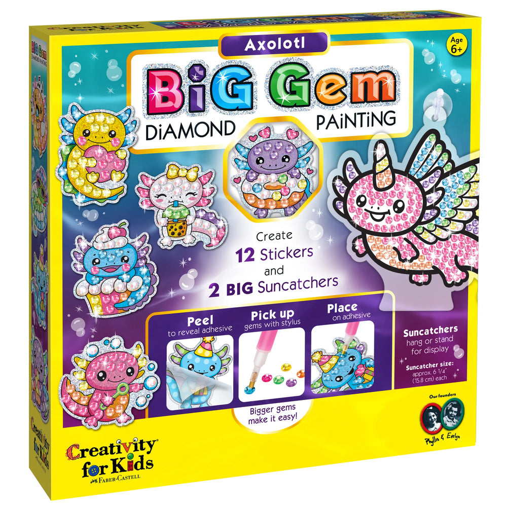 Big Gem Diamond Painting Axolotl