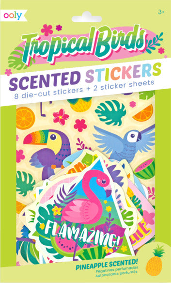 Tropical Birds Scented Stickers