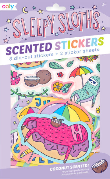 Sleepy Sloths Scented Stickers