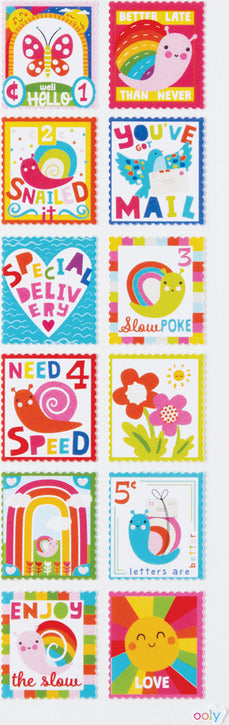 Stickiville Snail Mail Stamps Stickers