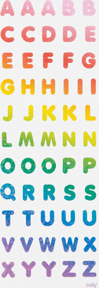 Stickiville Rainbow Letters Stickers - Holographic