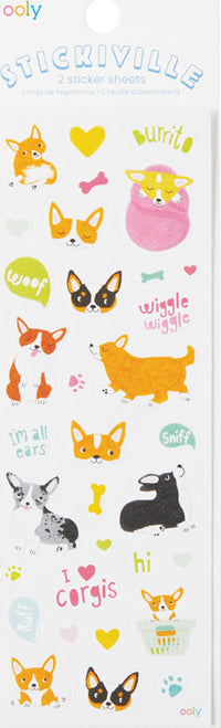 Stickiville Corgis Stickers