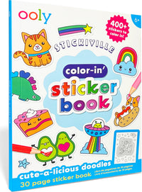 Stickiville Color-In' Sticker Book: Cute-A-Licious Doodles