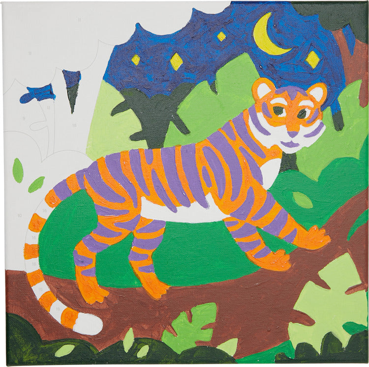 Colorific Canvas Paint By Number Kit - Terrific Tiger