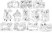 Undercover Art Hidden Pattern Coloring Activity Art Cards - Dog Days