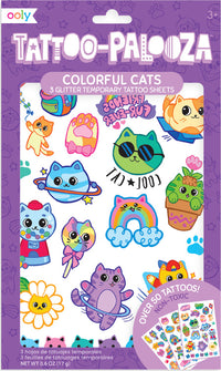 Tattoo-Palooza Temporary Tattoos - Colorful Cats