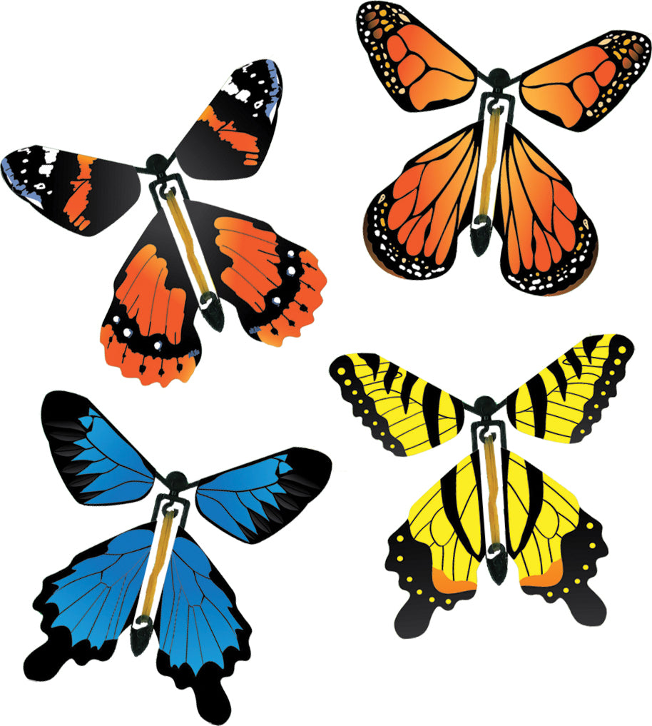 Wind-Up Butterfly Flying Toy- 4 different styles (assorted)