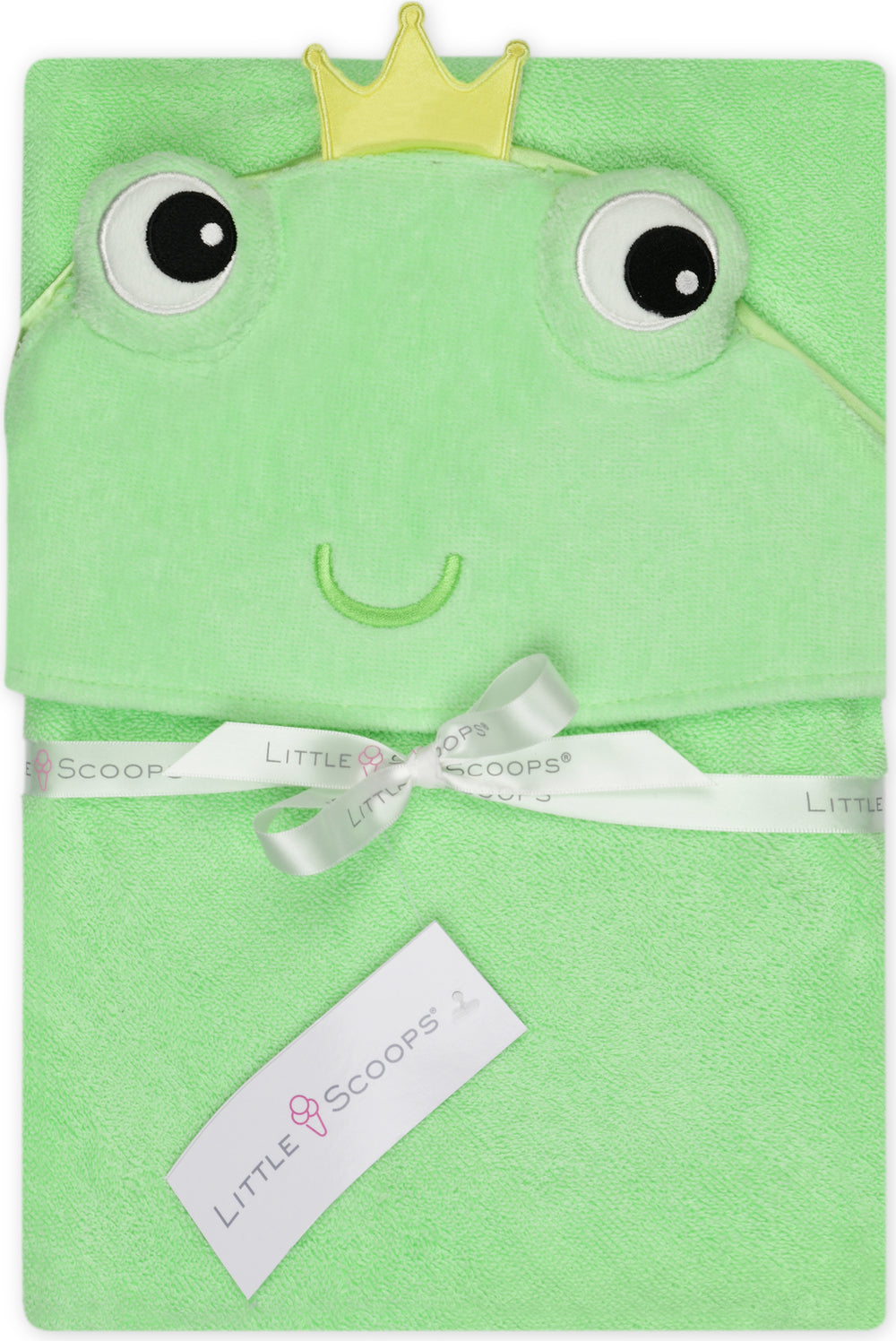 Little Scoops Frog Hooded Towel