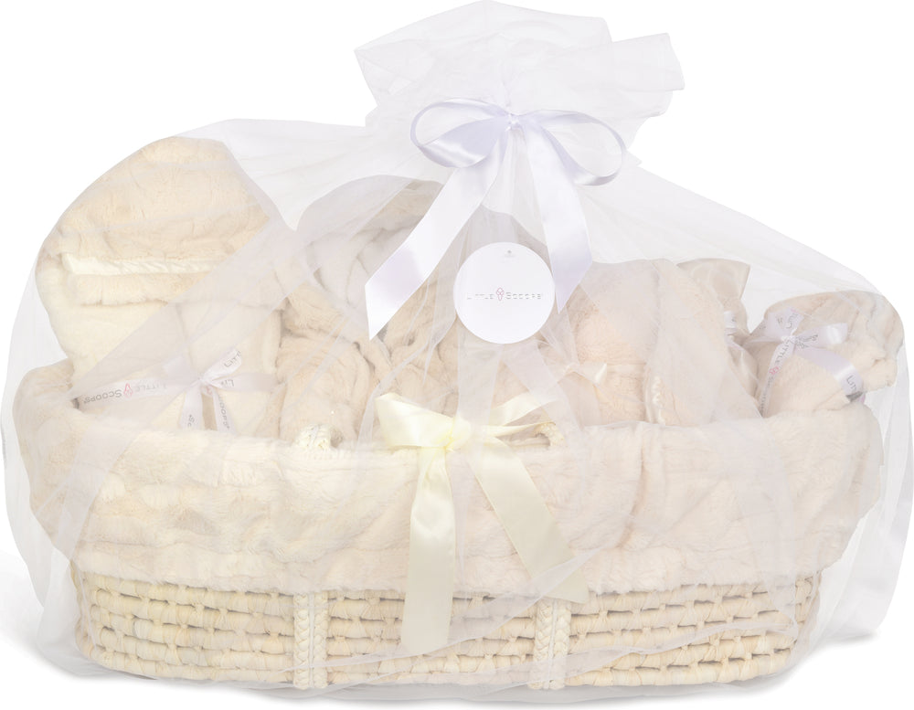 Little Scoops Cream Baby Gift Basket Set