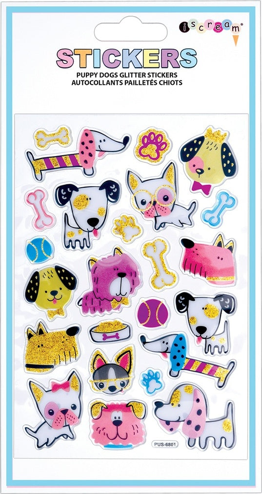 Puppy Dogs Glitter Stickers