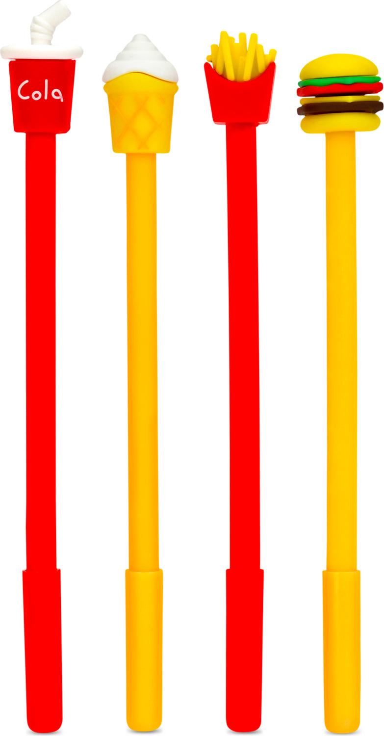 Fast Food Pens (Fries, Cone, Soda, Cheeseburger)
