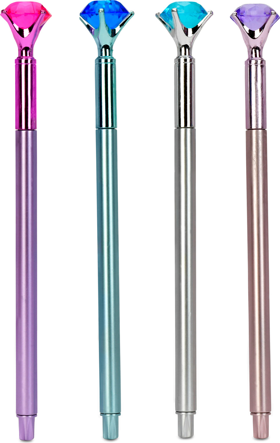Jewel Diamond Topper Pens (Purple/Pink, Silver/Lt. Blue, Baby Blue/Cobalt, Gold/ Purple)