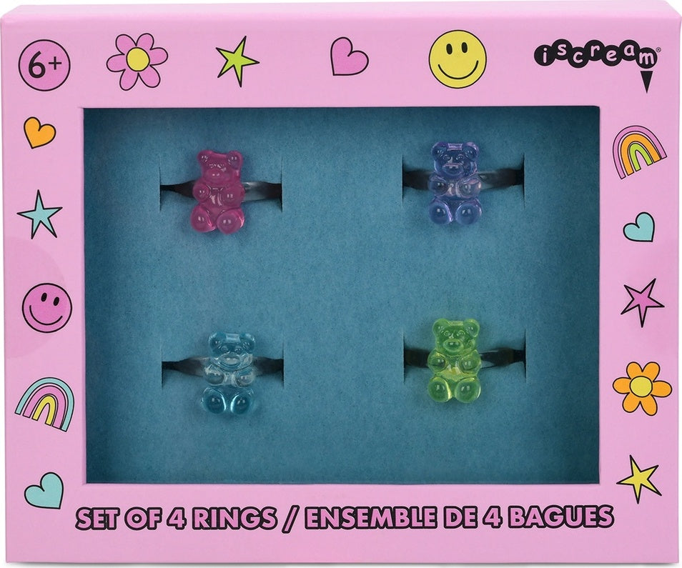 Gummy Bear Rings Set of 4