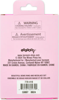 Beautiful Bows Ring And Necklace Set