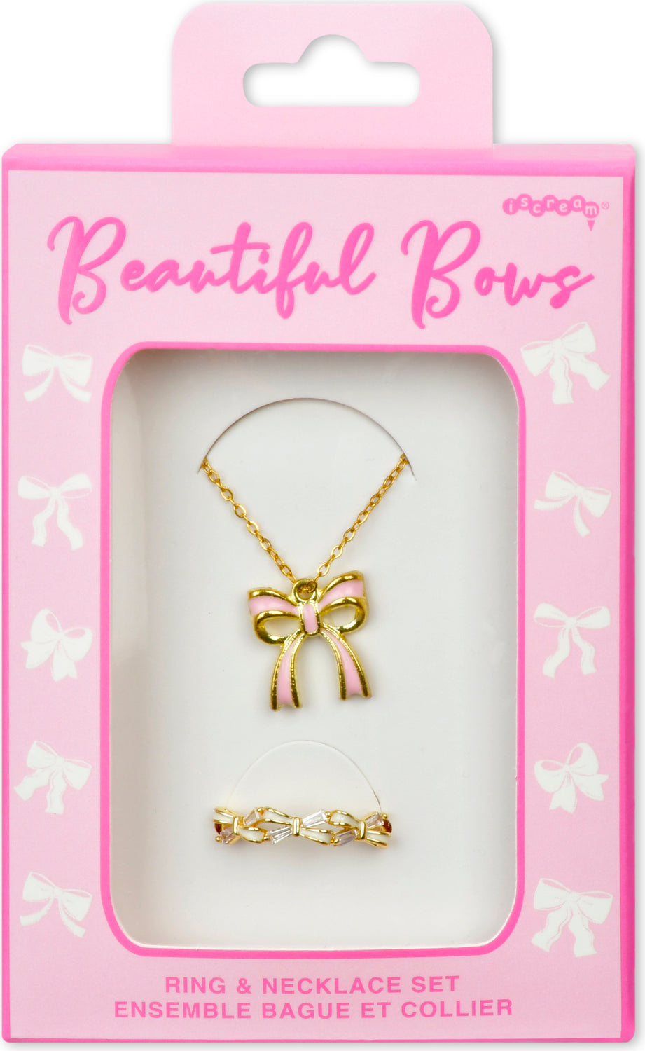 Beautiful Bows Ring And Necklace Set