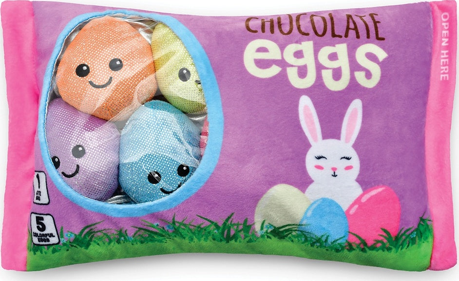 Chocolate Easter Egg Buddies Packaging Fleece Plush