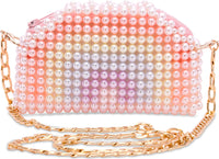 Rainbow Beaded Crossbody Bag