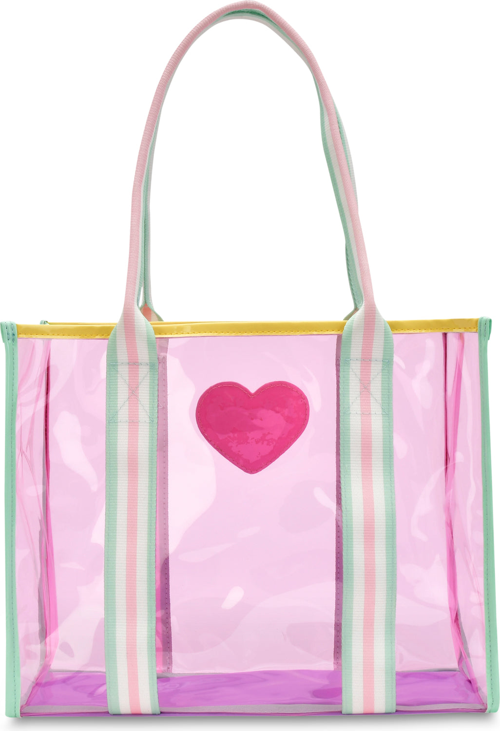 Color Block Clear Tote