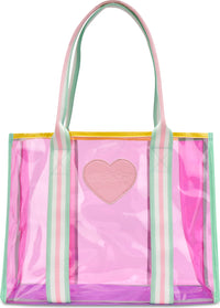 Color Block Clear Tote