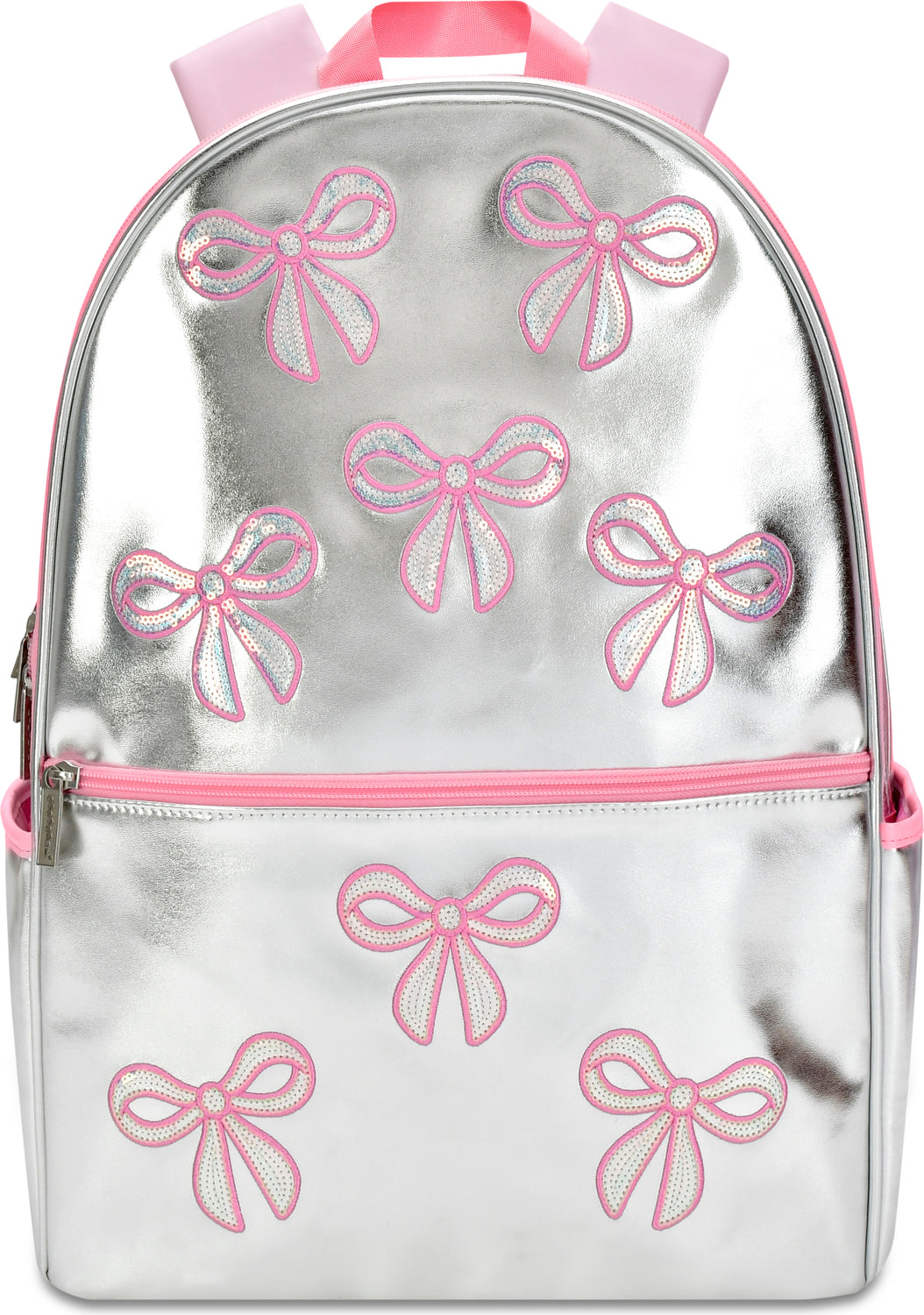 Silver Sequin Bows Backpack
