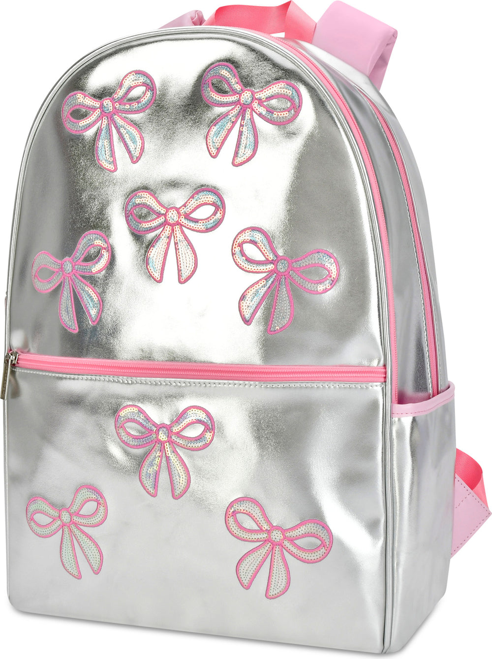 Silver Sequin Bows Backpack