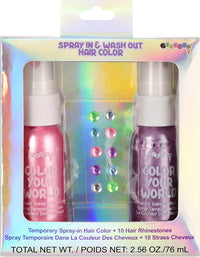 Sparkle Hair Color & Rhinestones