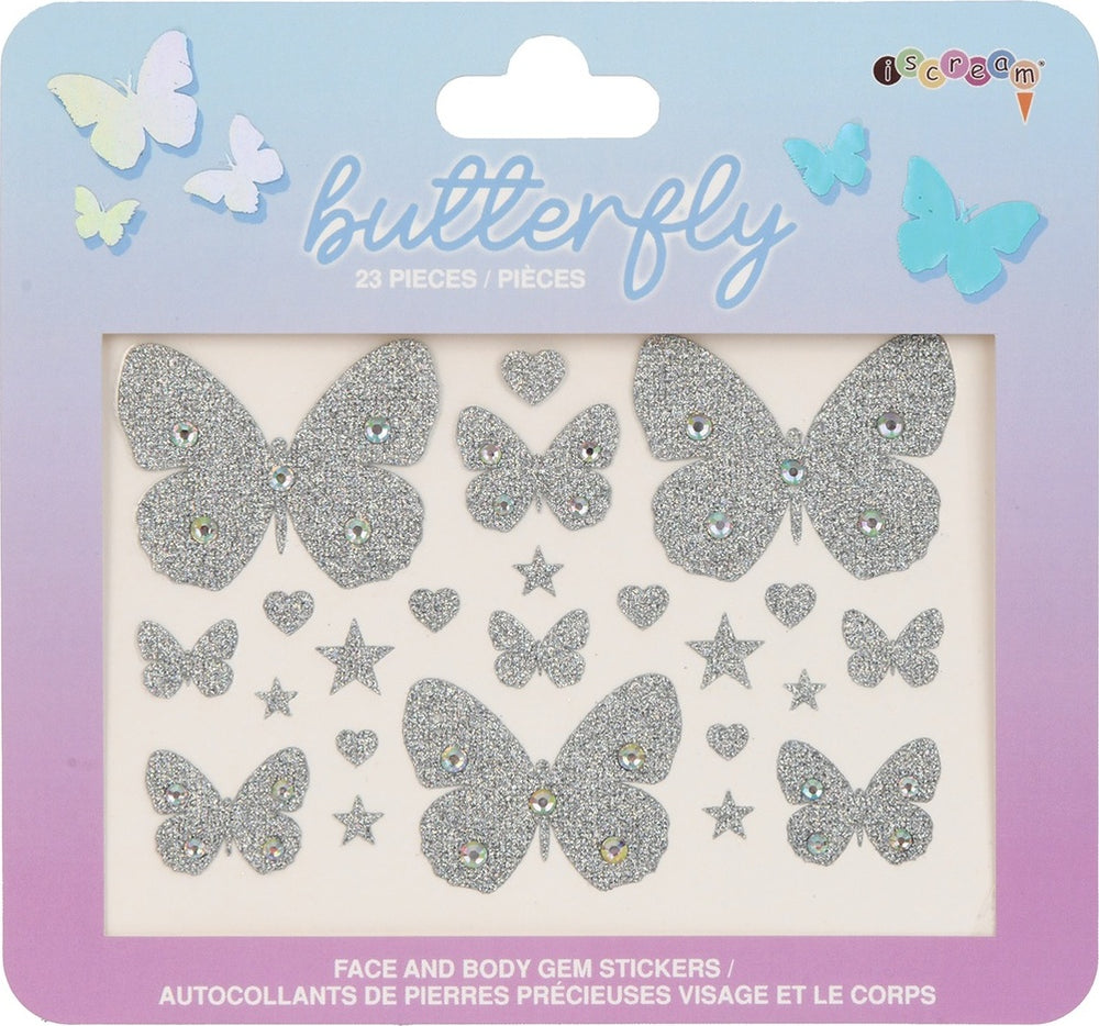 Butterfly Gem Face And Body Stickers