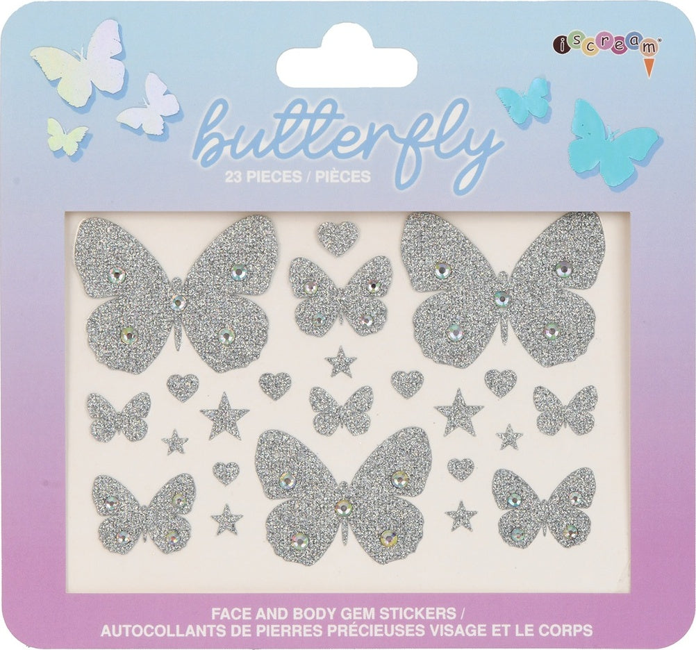 Butterfly Gem Face And Body Stickers