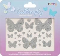 Butterfly Gem Face And Body Stickers