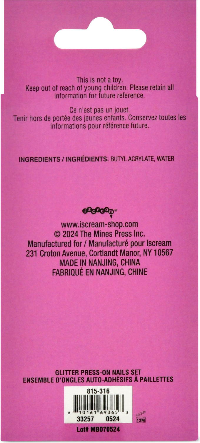 Glitter Press On Nail Set