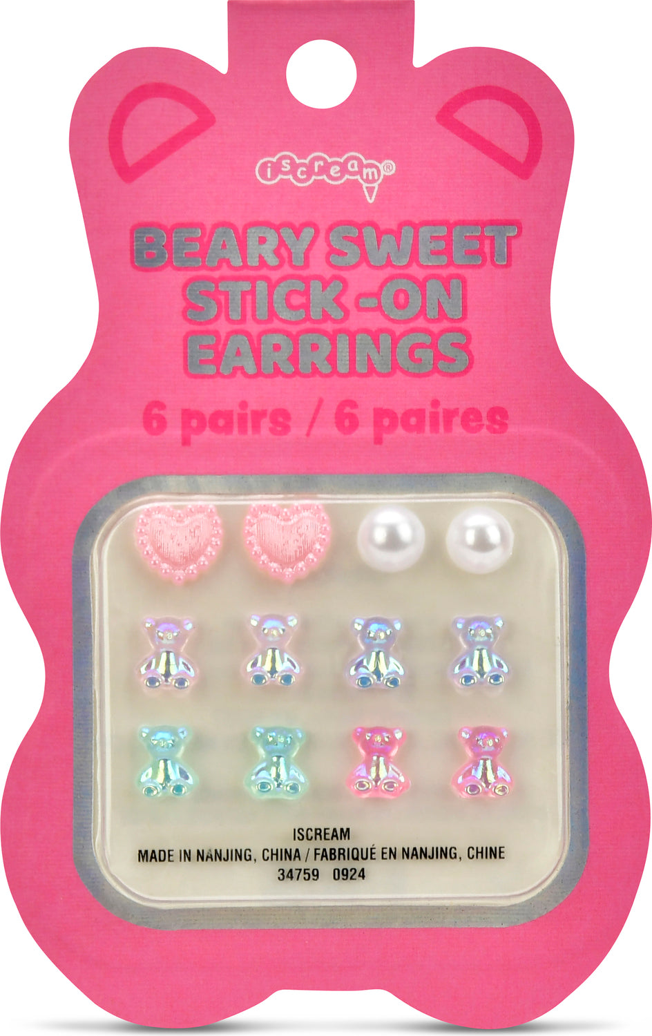 Beary Sweet Stick On Earrings