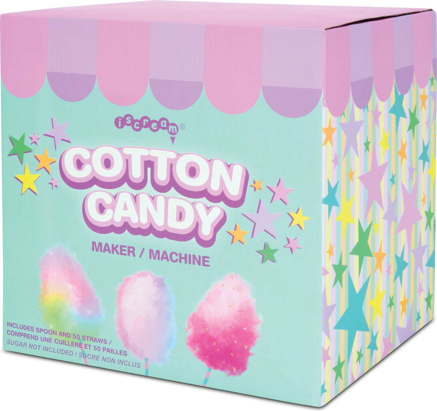 Cotton Candy Maker with 50 Printed Straws