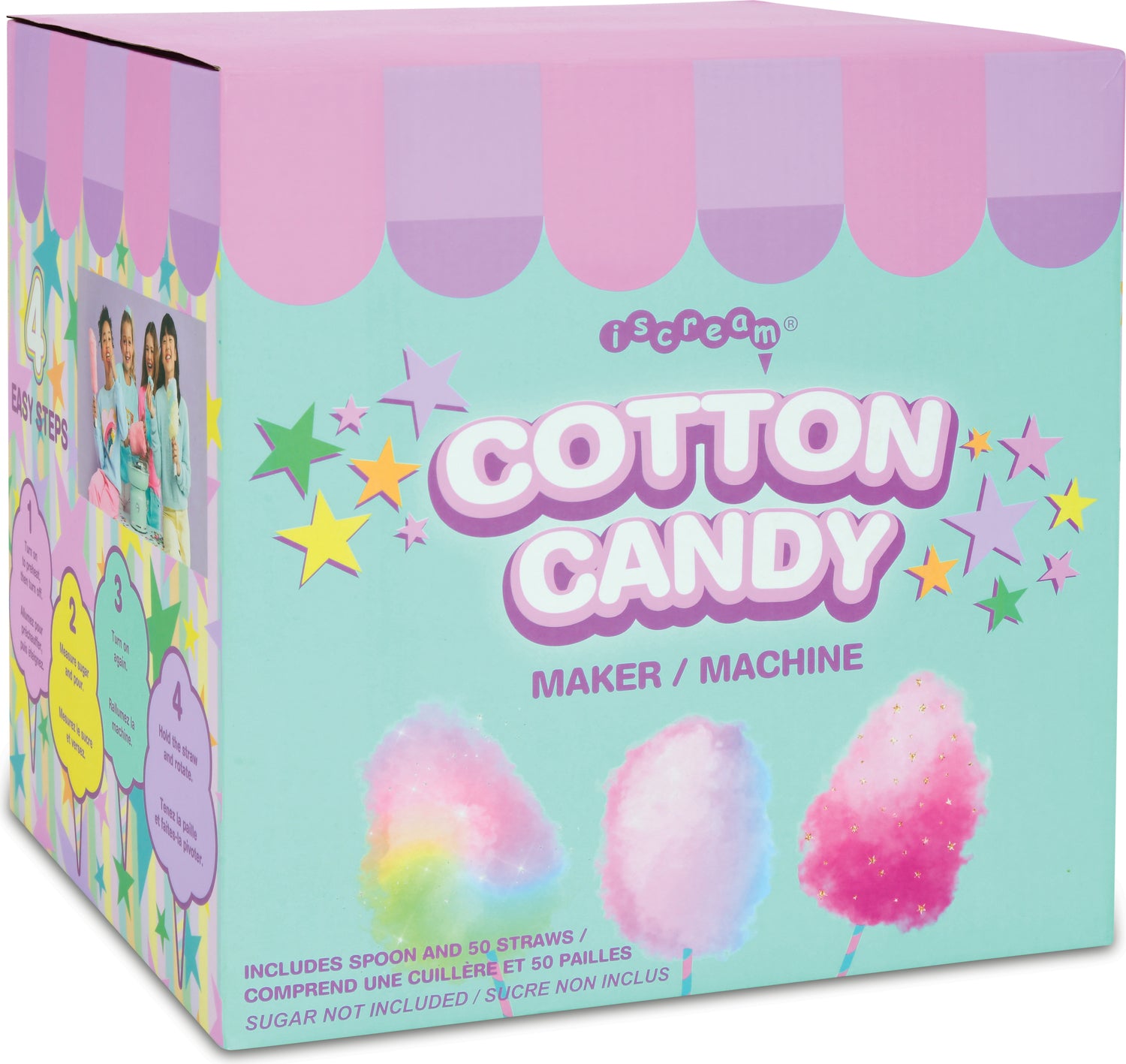 Cotton Candy Maker with 50 Printed Straws
