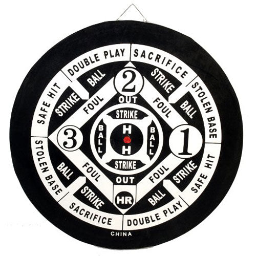 CLASSIC OLD ENGLISH STYLE 18 INCH DOUBLE SIDED DARTBOARD + 6 BRASS DARTS