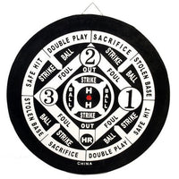 CLASSIC OLD ENGLISH STYLE 18 INCH DOUBLE SIDED DARTBOARD + 6 BRASS DARTS