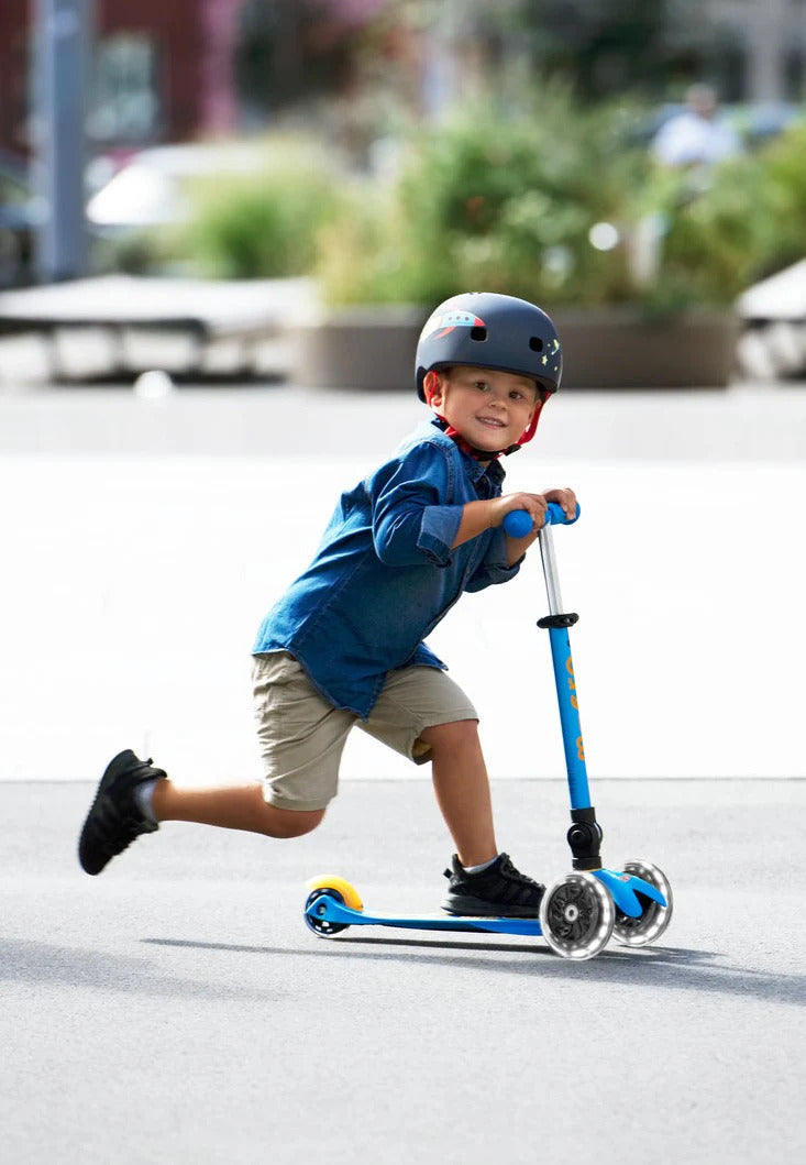 Micro Mini Foldable LED Scooter (Ocean Blue)