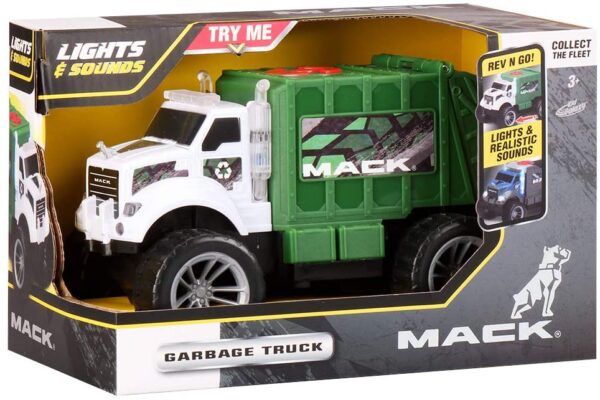 Mack 7in Lights & Sounds Garbage Truck