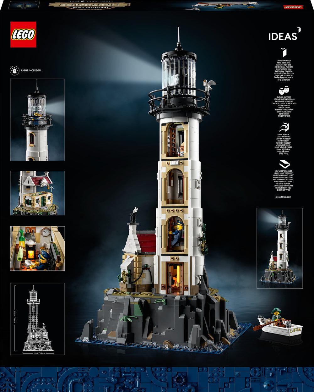 LEGO® Ideas Motorised Lighthouse Set for Adults